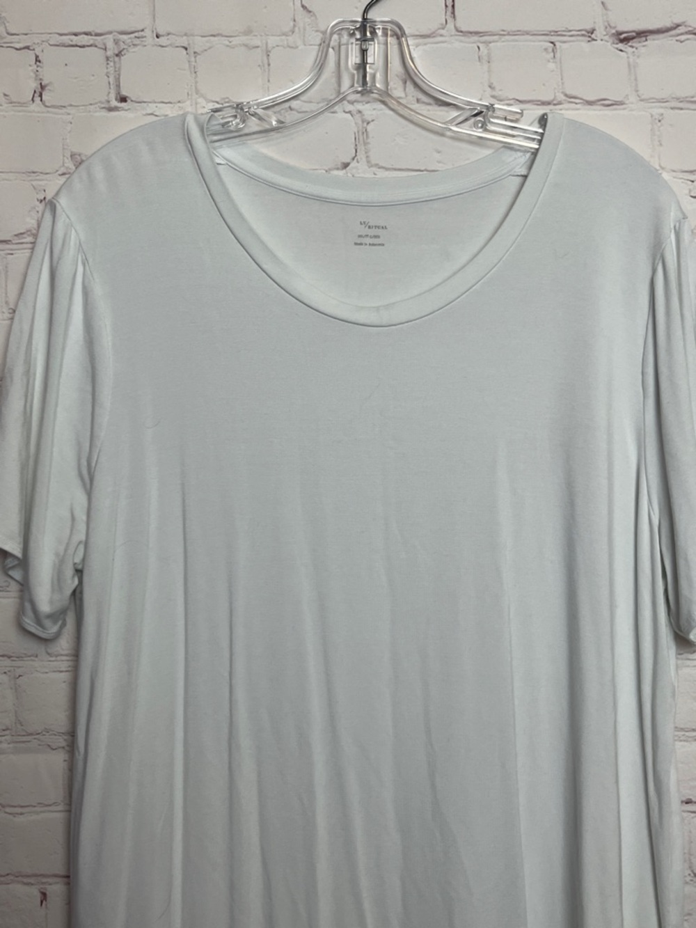 Daily Ritual White Short Sleeve Tunic Tee - Picture 3 of 10